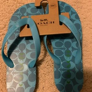Brand new Coach flip flops